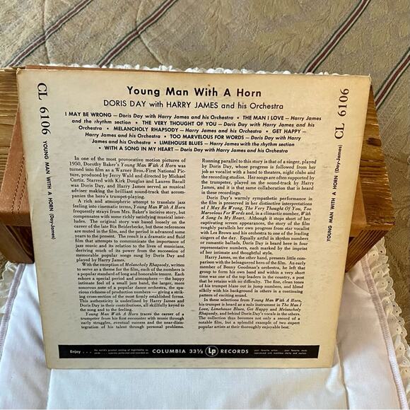 Doris Day and Harry James Young Man With A Horn 10” LP Vintage 33 RPM 1950 - Picture 9 of 10